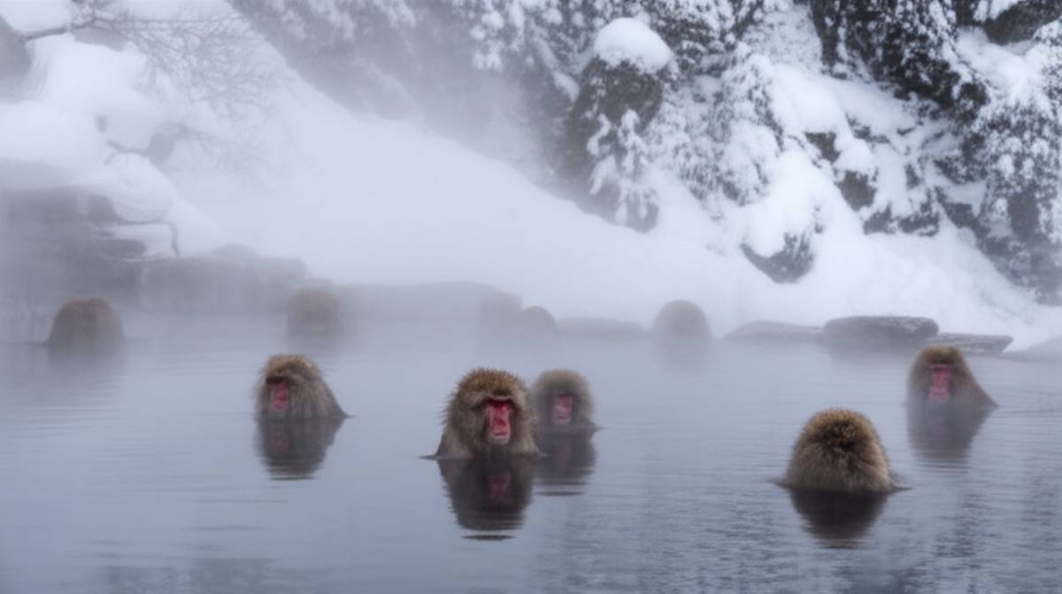 پارک میمون های برفی جیگکودانی ژاپن | راهنمای سفر